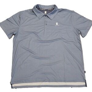 Arcis Golf Men's Striped Short Sleeve‎ Polo Shirt Blue X-Large Live Connect Play